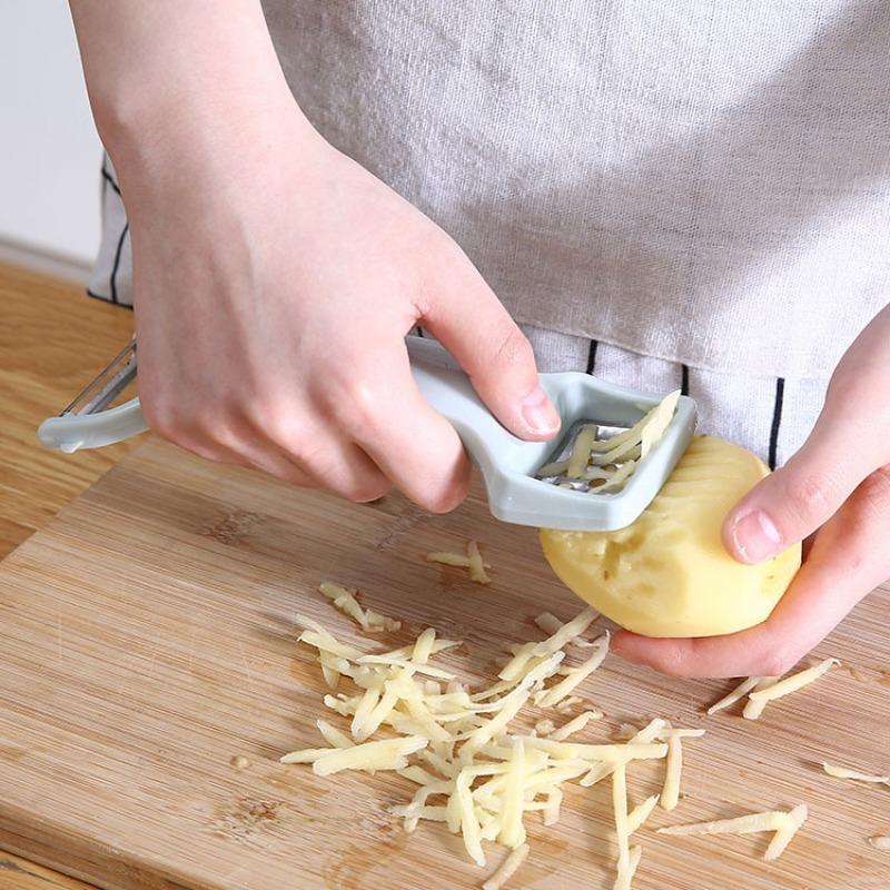 Doppelseitiger Schäler, multifunktionaler Schaber, Haushalts-Kartoffel- und Obstschäler, Melonenschäler, Wischerreibe