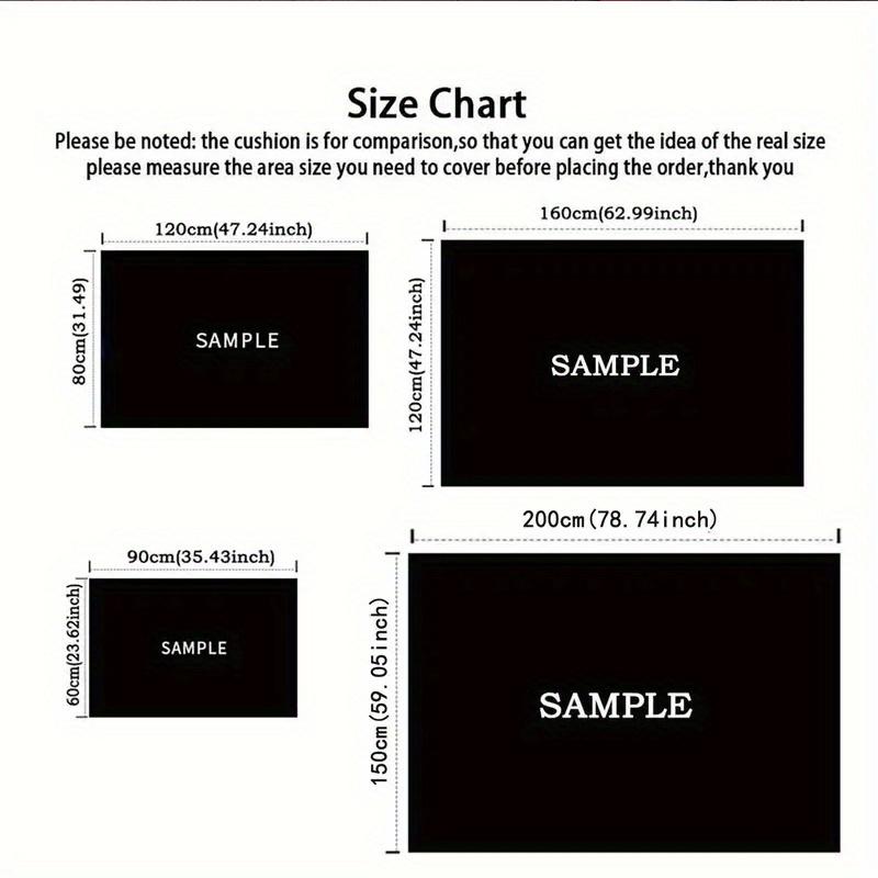 1pc Chip and Dale Pattern Area Rug Soft Flannel Floor Mat for Living Room,Office,Bedroom and Carpet