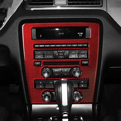 Car Center Control CD Decoration Panel Cover Sticker Carbon Fiber For Ford Mustang 2009-2013 Accessories Indoor Trim Stickers