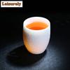 111ml Sheep Fat Jade Porcelain Honeycomb Teacup Antique Tea Bowl Tea Pair Tea-tasting Meditation Cup Jianzhan Master Cups Cafes
