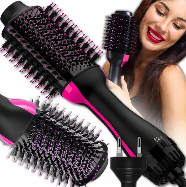 Brush Dryer Straightener Hair Curler 4 in 1 1000W Powerful Styling