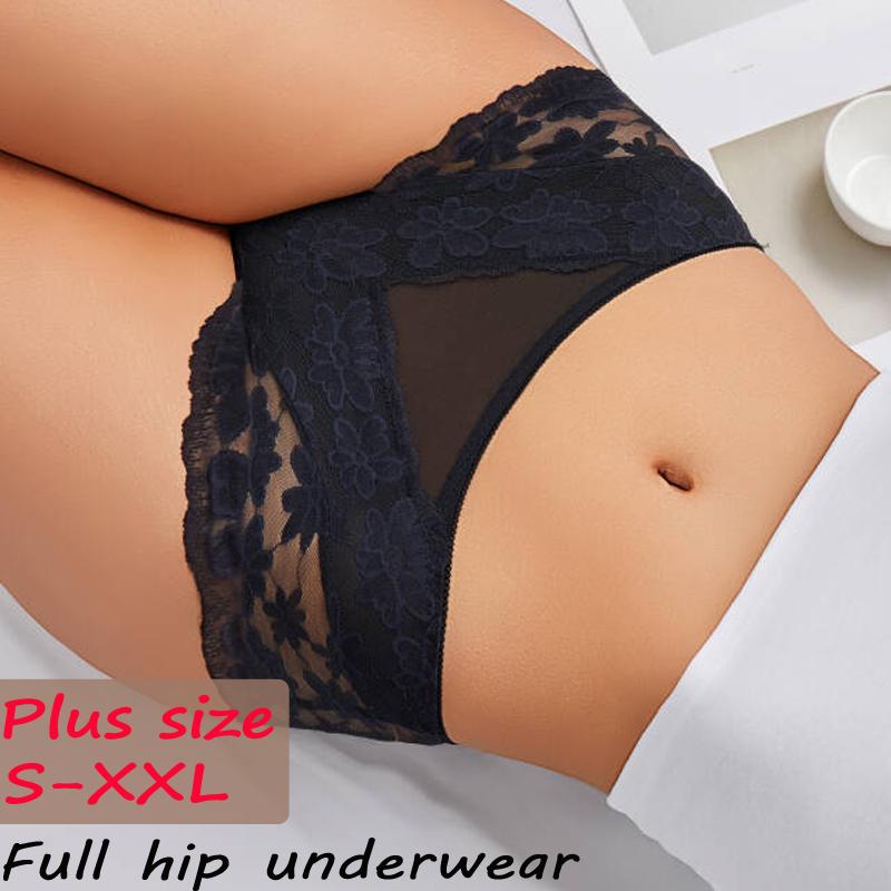 1 Stück Damen High Waist Übergröße Spitze Unterwäsche, Modisch, Atmungsaktiv, Weich und Bequem Damen Unterwäsche, 6 Farben Zur Auswahl