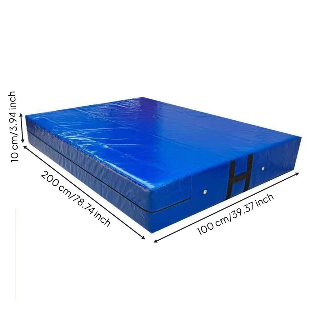 Folding Exercise Mat with Handles Portable Foldable Gymnastics Padded for