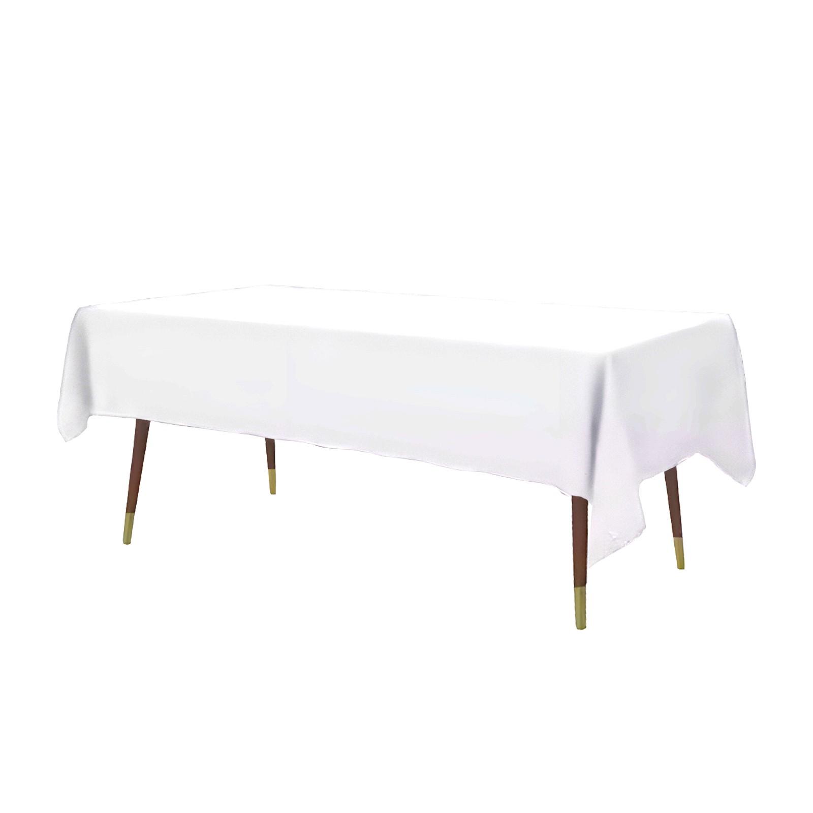

Скатерть, одноразовая скатерть для стола Retangle, декоративная пластиковая скатерть для вечеринок, пикников, кемпинга, водонепроницаемая и устойчивая к пятнам белый