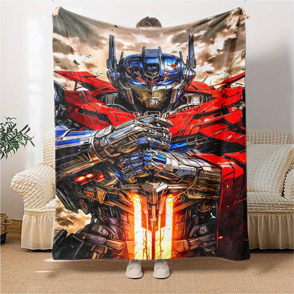 1Pc Transformers Cybertronian Warriors Blanket For Couch Bed Plush Cozy Fuzzy Blanket Super Soft Warm Blankets For Fall And Winter 091880