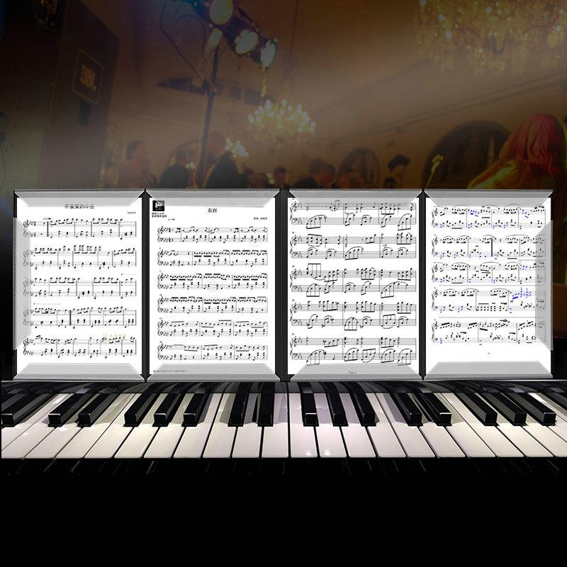 Four-fold Music Sheet Folder A4 Piano Music Partition Folder Directly Editable Music Folder Piano Score Holder