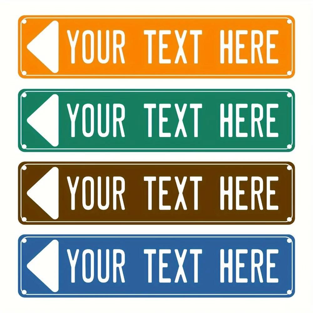 Custom 40x10cm 2D Aluminum Sign – Durable Metal Wall Art for Home, Garden, Business, & Holidays