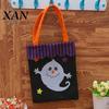 Festive Snack Storage Bags Halloween Candy Bags, Non-Woven Trick or Treat Tote with Handles, Decorative Accessory Cute Black Cat Pumpkin Print Goodie
