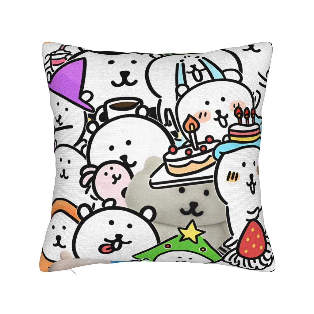 Pillow Case Joke Bear Print Pillow Cover For Office Car Home Decor Kawaii Pillowcases