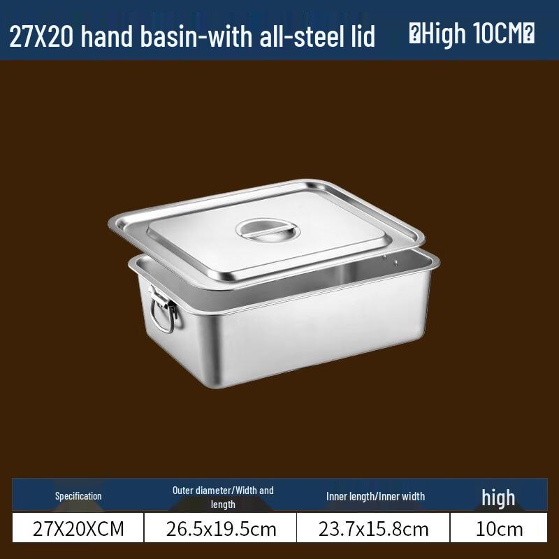 Versatile 304 Stainless Steel Rectangular Food Pan with Lid