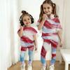 Boys And Girls Independence Day Print Set Kids Casual Short Sleeve Top And Long Pants Set