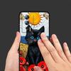 Cartoon Cat Cute For Xiaomi Redmi 12 13C 12C 13 10C 9T A2 9A 9C 7A Note 10S 8T 10 9 8 Pro 4G 5G Black Phone Case