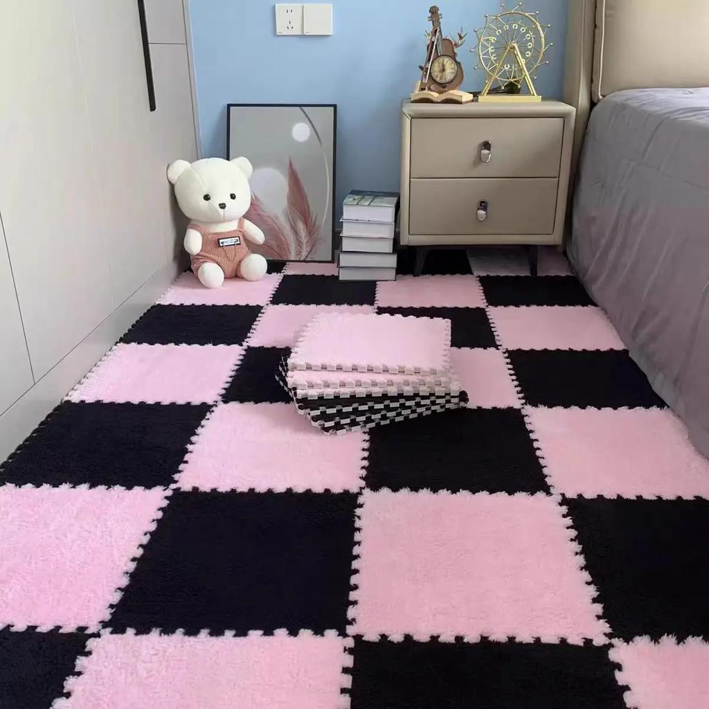 30*30*1CM Soft Plush Kids Carpet Baby Play Mat 10/16Pcs Puzzle Interlock Floor Mat Room Warm Playmat Floor Decoration Mat Rug