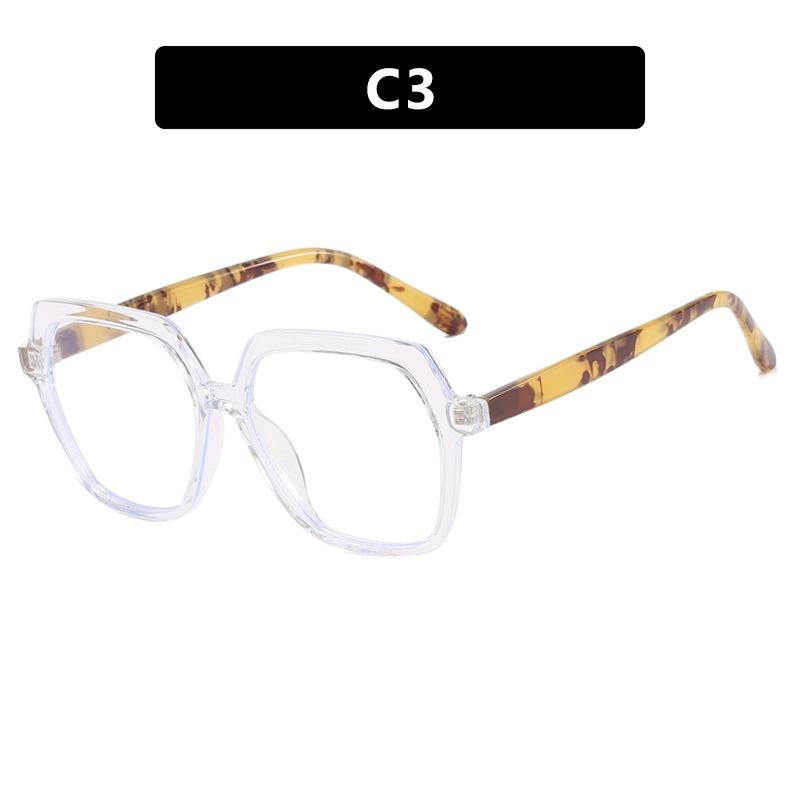 Women's glasses, anti blue light, fashionable and personalized large frame glasses, travel and student commuting glasses