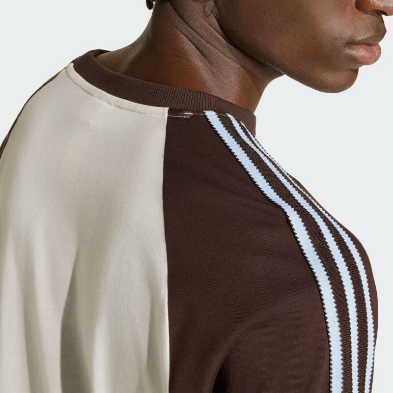 adidas Originals Bc Ls Cali Crew Neck Pullover Cotton Sports Striped Long Sleeve T-Shirt Men Tops HZ3829