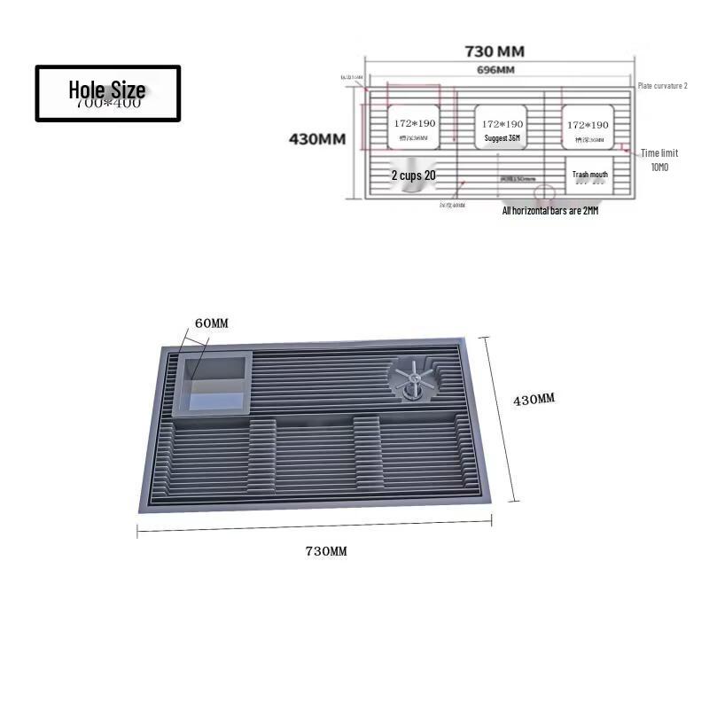 OEING Stainless Steel Tea & Coffee Workstation Tray