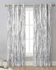 Abstrakte Baumtextur Farbverlauf Transparente Vorhänge zur Wohnzimmerdekoration Fenstergardinen Küchen-Tüll Voile Organza Vorhänge
