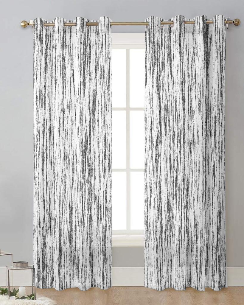 Abstrakte Baumtextur Farbverlauf Transparente Vorhänge zur Wohnzimmerdekoration Fenstergardinen Küchen-Tüll Voile Organza Vorhänge