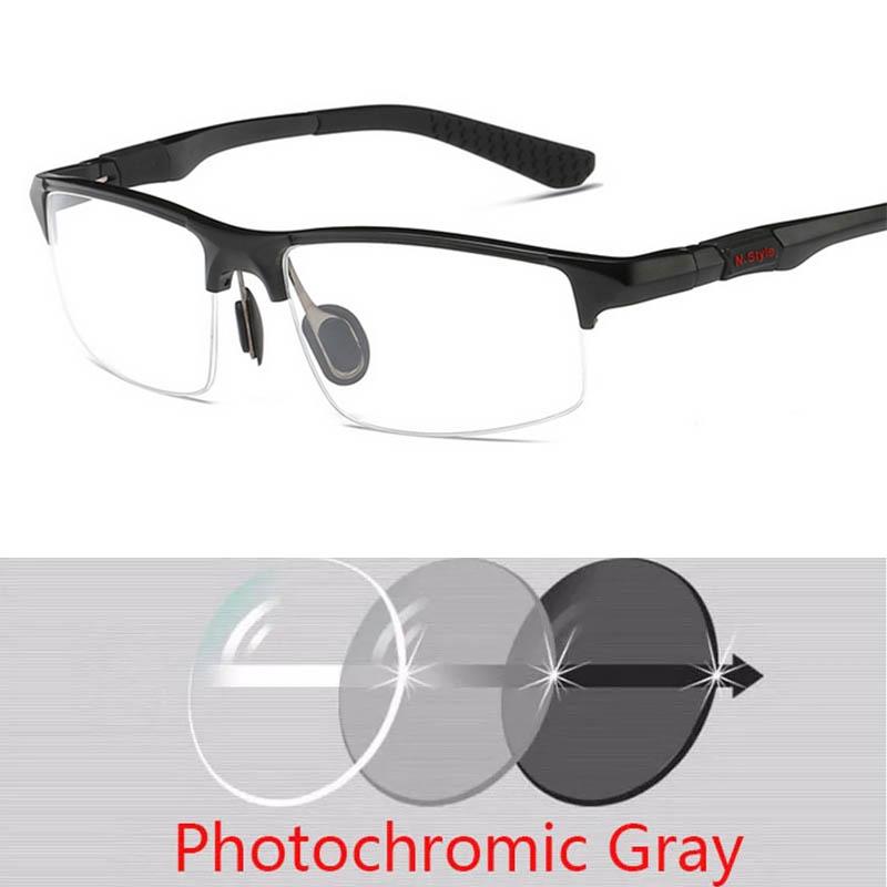 Fashion Sports Eyewear Aluminum Magnesium Half Frame Glases For Outdoor Myopia Prescription 0 -1.0 -1.5 -2.0 -3.0 To -6.0