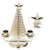 Candlestick Ornaments European Metal Christmas Tree Shape Wax Candle Holder Home Decoration Double