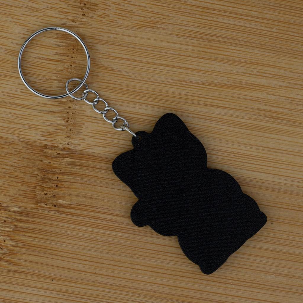 Brelok breloczek do kluczy maneki neko japoński kot szczęścia biały 3d