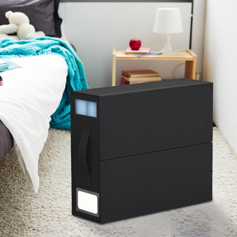 Linen Organizer For Sheets Linen Closet Storage Organizers Bedding Organization With Window And Label Cube Container With Clip