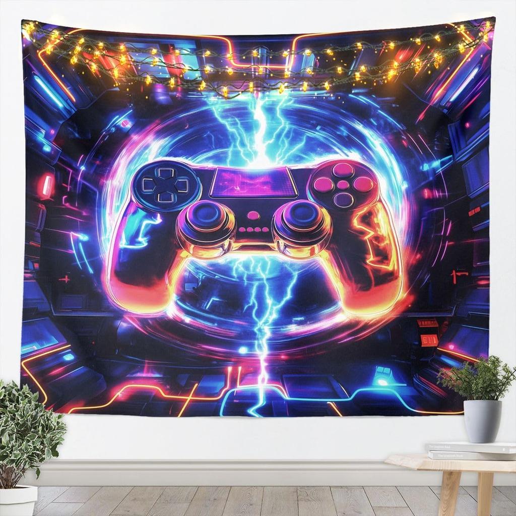 Modern Game Console Controller Wall Art for Living Room Bedroom Game Room Decor Wall Hanging Blanket Teen Boy Room Decor Home
