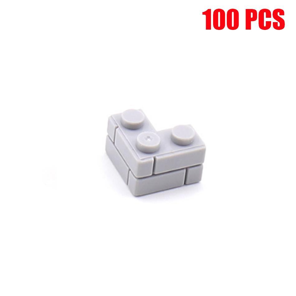 

100 шт. 1x2 точки городская стена кирпичи MOC строительные блоки для дома аксессуары совместимые детали 98283 развивающие детские игрушки «сделай сам»