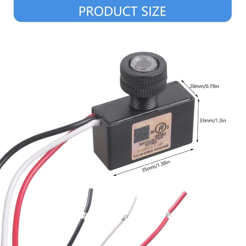 2Pcs Automatic On/Off Photoelectric Switches Light Sensors Controllers for Outdoor LED Fixtures Garden Lighting