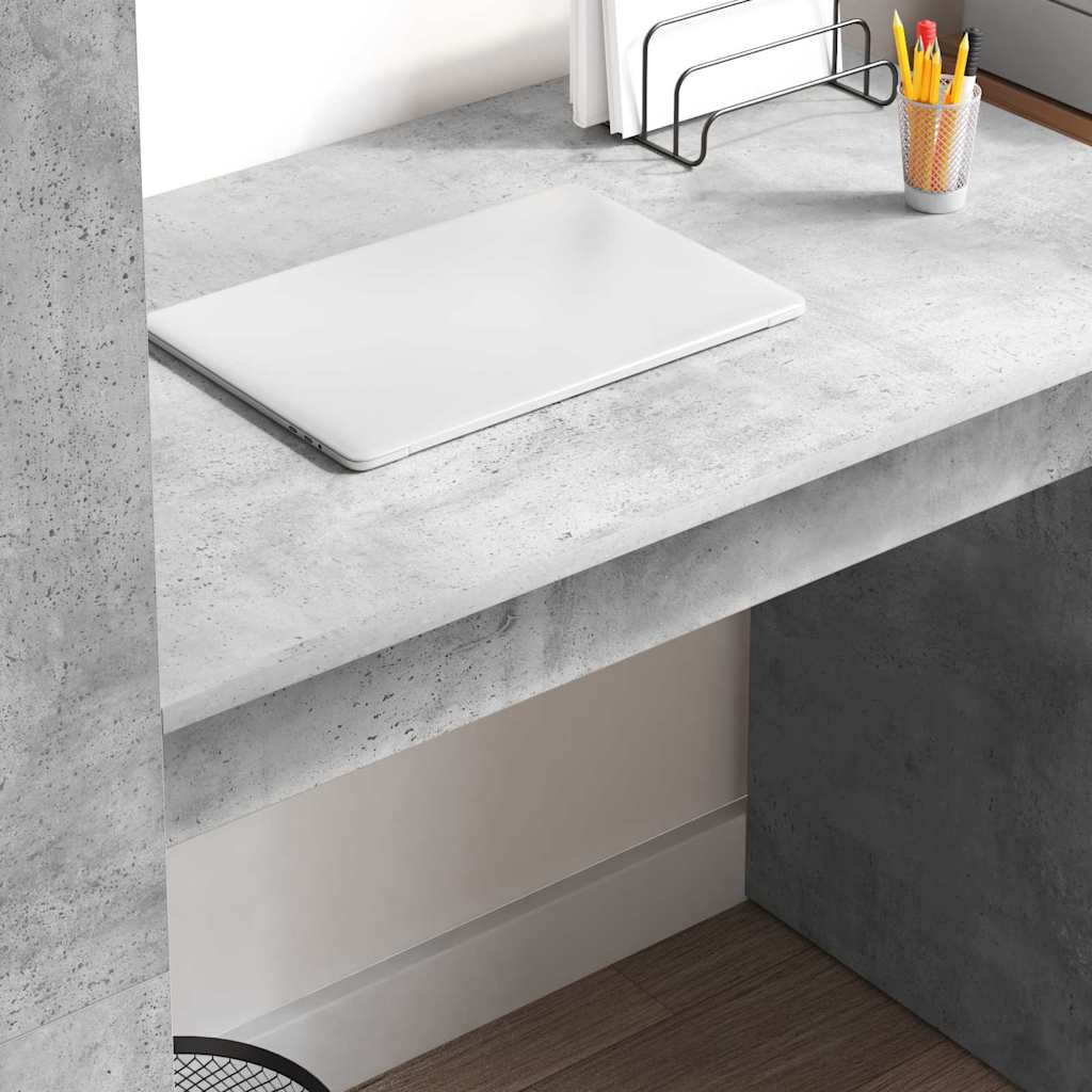 Concrete Grey Desk 113 X 54 X 120 Cm Particleboard