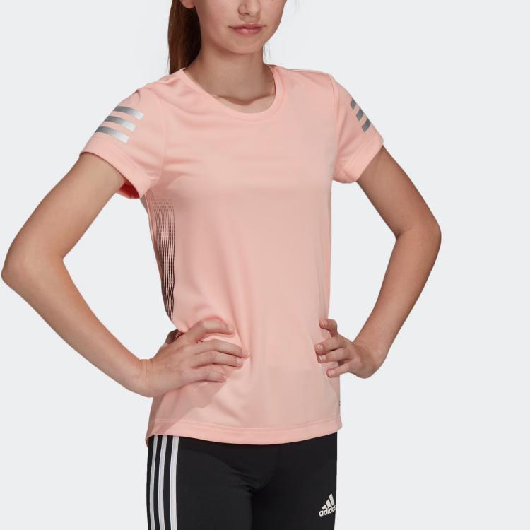 Adidas T Shirt Bright Light Pink/Dark Silver Gray Teenagers ED6287