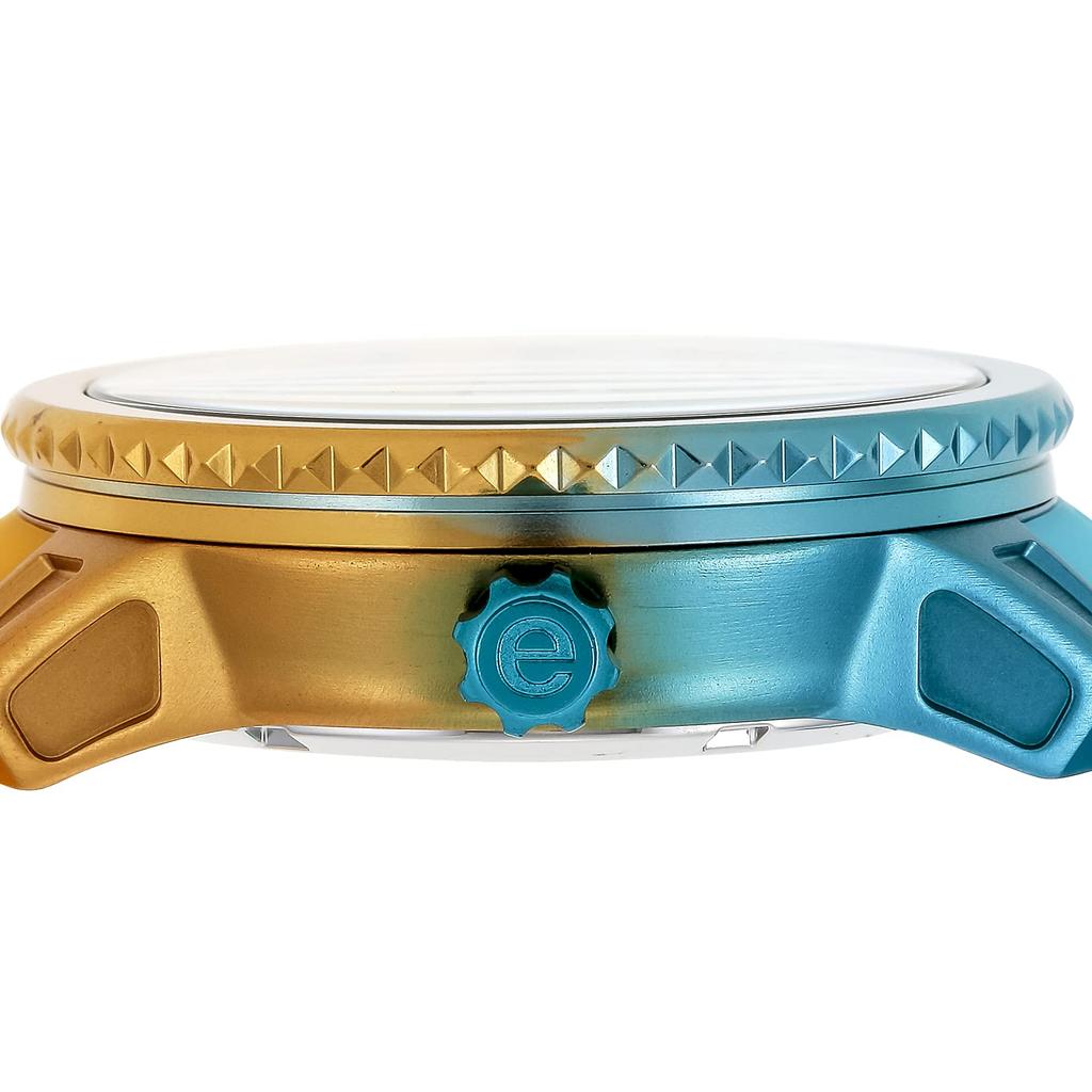 TENDENCE Gulliver De Color Medium Orange/Emerald Green Dial Aluminum Mineral Glass Quartz 42MM Watch TY933002 Women's Orange