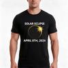 April  Th  Solar Eclipse TShirt Summer Casual Cotton Tee Oversized Streetwear Tops Vintage Graphic Print  Cotton