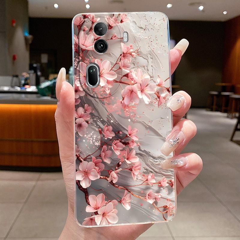 For Oppo Reno 11 Pro 5G 2023 Case Clear Luxury Fashion Butterfly Flowers Soft Shell Casing For Reno11 11Pro Reno11Pro Slim Cover
