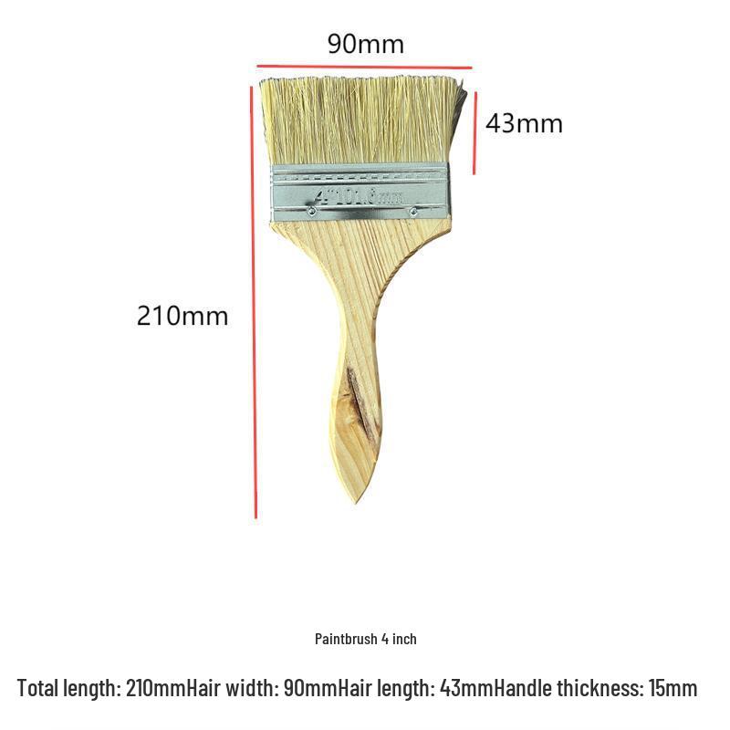 Industrial Pig Bristle Paint Brush, Multi-Size [1STF0]