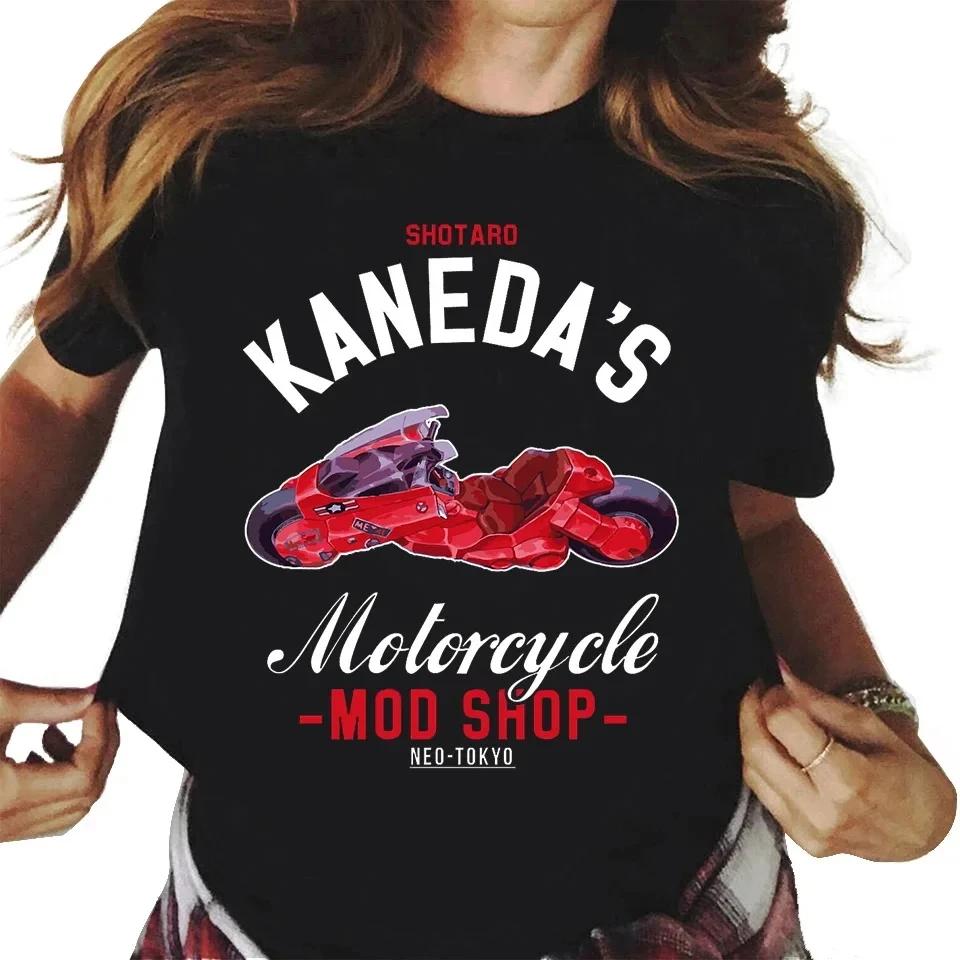 New Fashion Akira Anime Printed Cotton Women's Y2k T-shirt Casual Manga K Otomo Tokyo Short Sleeve Round Neck Plus Size T-shirt