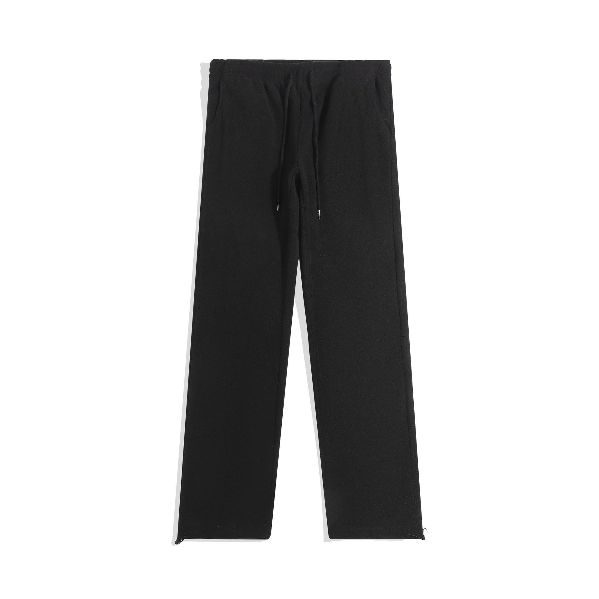 

Vintage Thick Winter Casual Fleece Pants Men Wide leg Baggy Warm Sweatpants Male Drawing Jogger Pants Falls Trousers XS чорний