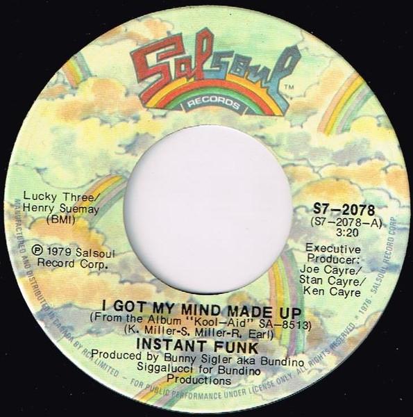 

7inch Record INSTANT FUNK I Got My Mind Made Up S72078 Salsoul Records 1978 Canada SoulFunk Used
