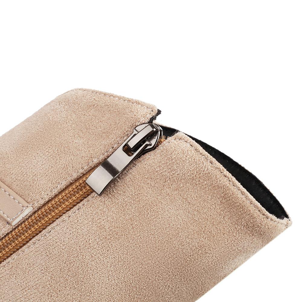 Spring Apricot Black Women Ankle Boots Pointed Toe High Spike Heel Small Big Size 33 47