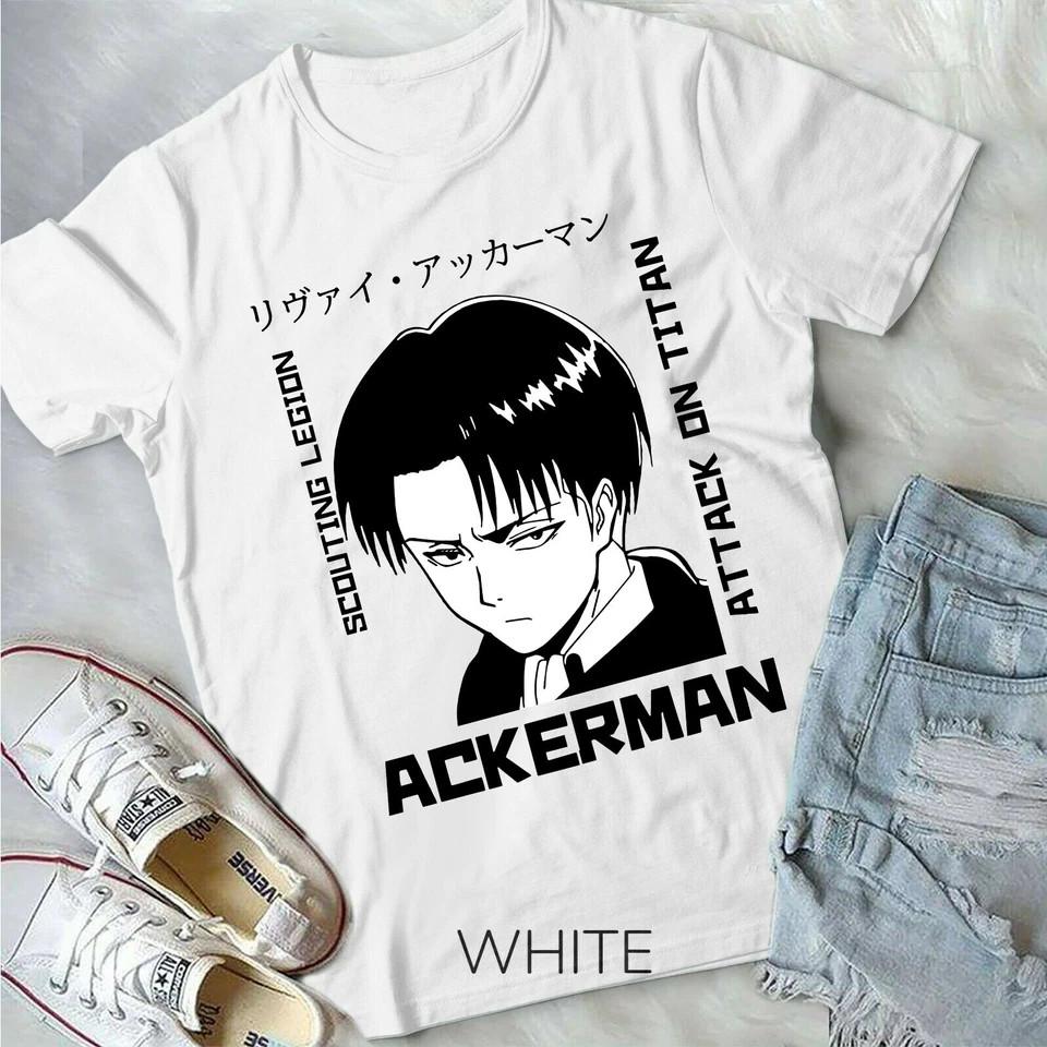 Captain AckerUnisex AnimeAttack On Titans AoT Graphic Tee New TShirt White