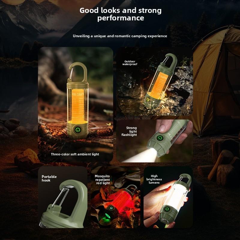 Led Camping Lantern With Rechargeable Battery For Hiking And Emergency Use