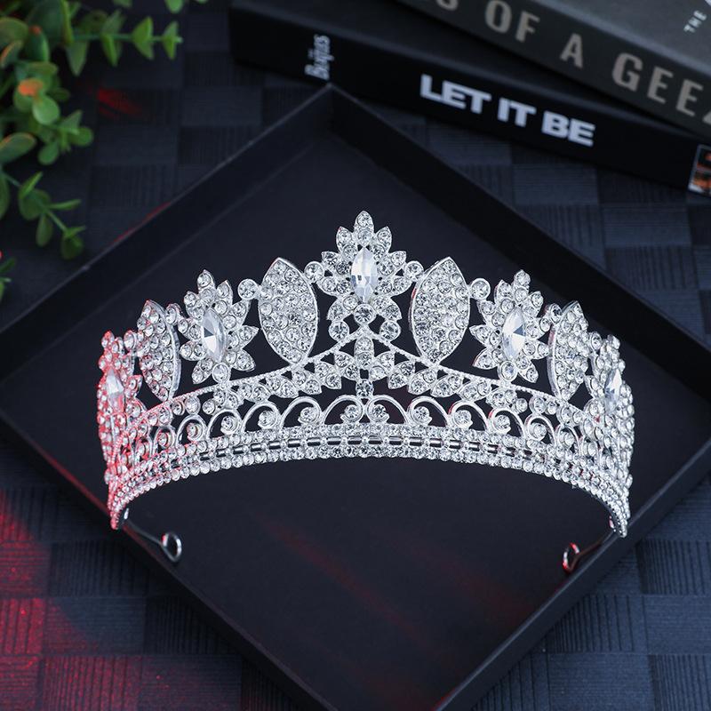 Ретро Атмосферная Барочная Корона Тиара Невеста Свадьба Вечеринка по случаю Дня рождения Свадебное платье Корона
