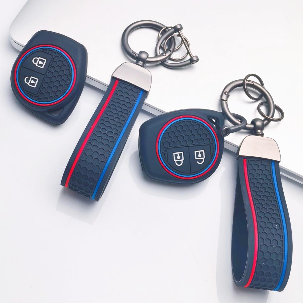 Car Key Fob Cover Case with Key Strap Compatible with Suzuki SX4 Swift Grand, Fits Suzuki SX4 Swift Grand Vitara Liana Aerio Alto Splash Jimny Wagon