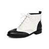 Women'S Shoes New Round Head Lace-Up Thick Heel European And American Large Size High Heels Commuting Fashion Loafer Single Shoes Deep Mouth