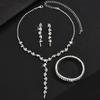 Fashionable Versatile Bridal Accessories - Necklace, Earrings, Bracelet, Jewelry Set, Formal Dress Chain Set