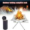 Foldable Outdoor Fire Pit and Firewood Stand for Camping and Picnics