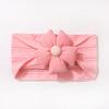 New solid color jacquard children's headband, cute five-petaled flower baby headscarf, thin soft baby hair accessories