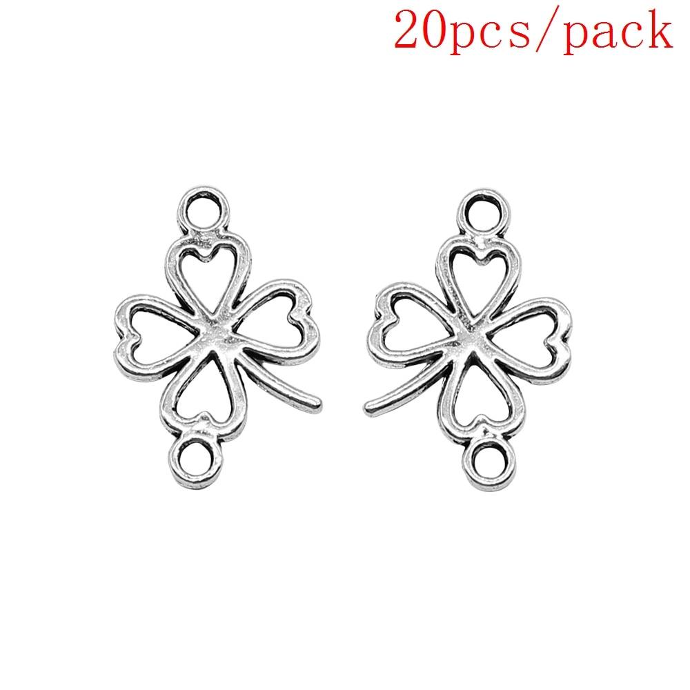 

Четырехлистный клевер, подвески для изготовления ювелирных изделий, принадлежности ручной работы для ювелирных изделий, кулон «сделай сам» 20pcs-11x16mm-B14709