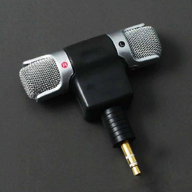 Mini Stereo Microphone Dual Mic 3.5mm Mini Jack Condenser Microphone for PC
