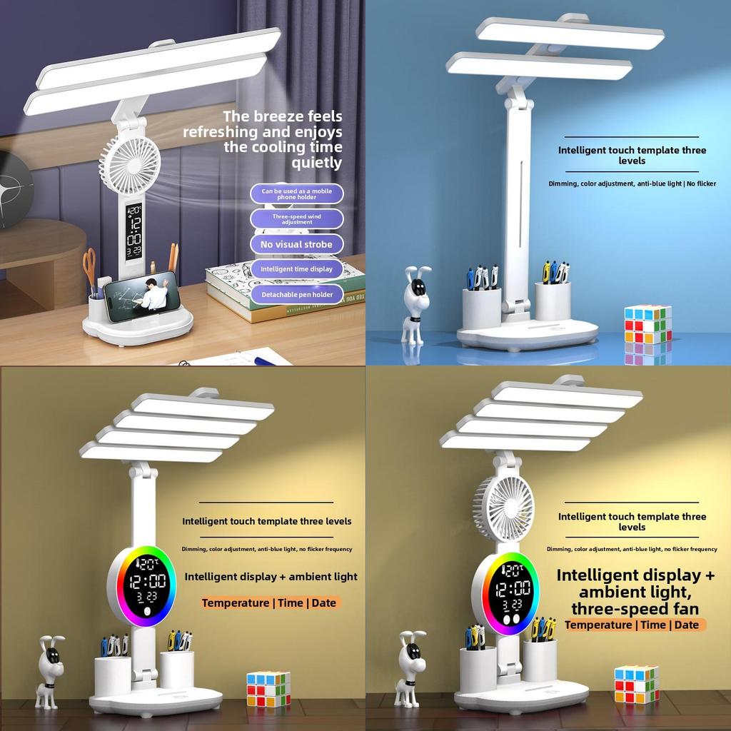 Student Led Desk Light With Touch Control And Night Light Function For Home Use